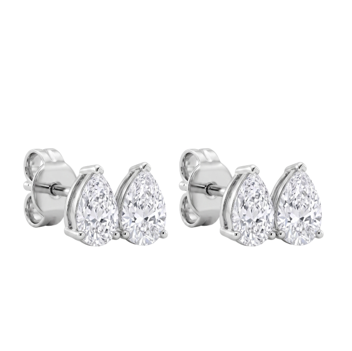 Aretes toi et moi de diamantes pera