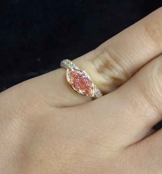 Anillo Fancy Pink Pavé