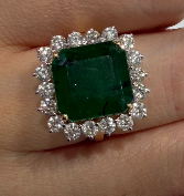 Anillo Esmeralda Diamantes