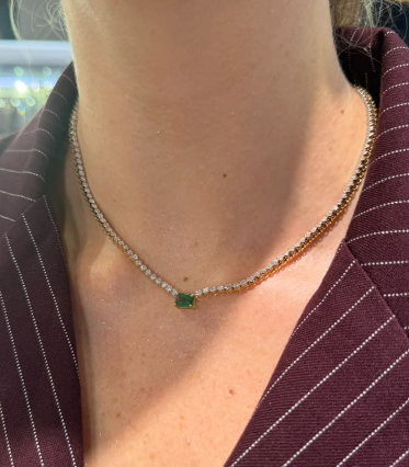 Tennis Necklace Diamantes Esmeralda