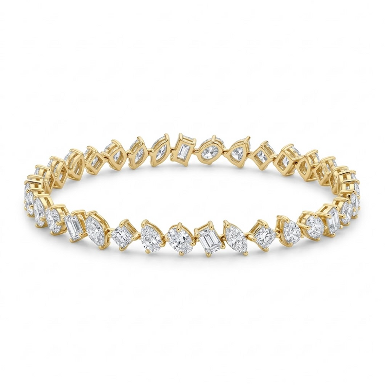 pulsera diamantes fancy shapes