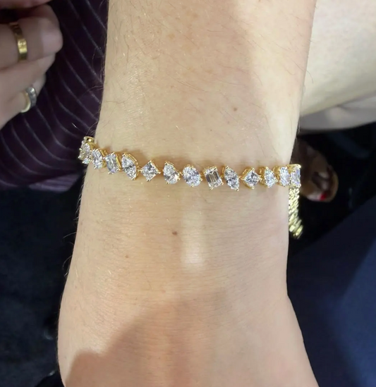 pulsera diamantes fancy shapes