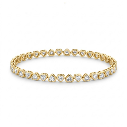 Pulsera Hearts diamantes