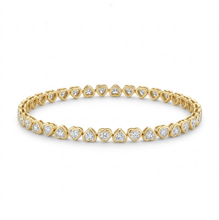 Pulsera Hearts diamantes