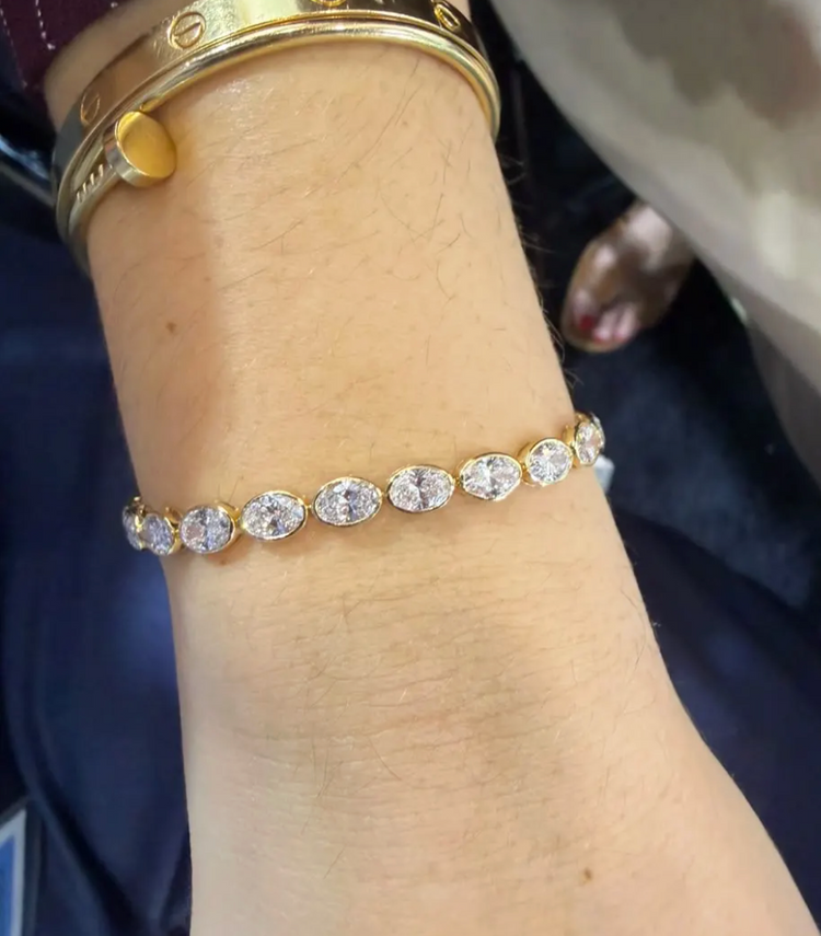 PULSERA DIAMANTES OVAL