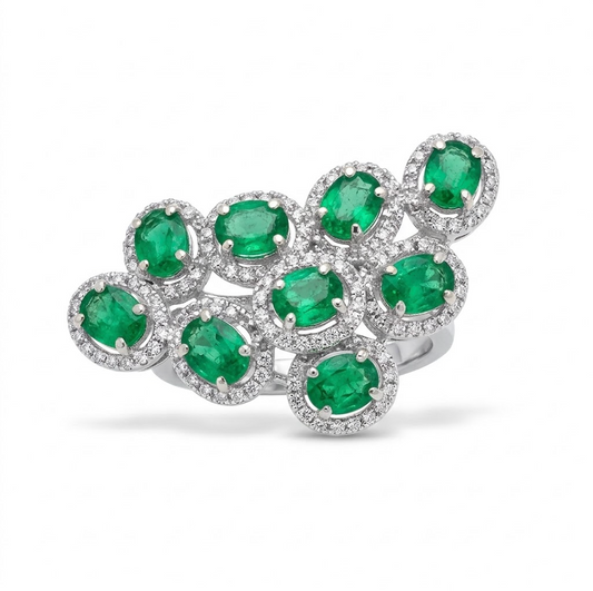 Anillo Asimétrico de Esmeraldas