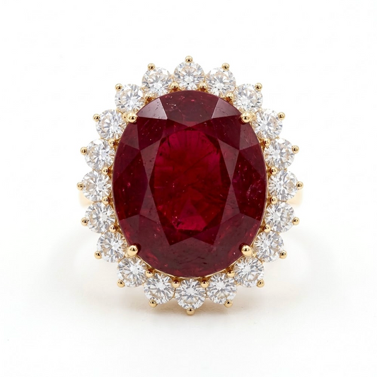 Anillo Rubi y diamantes