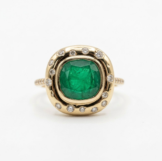 Anillo Esmeralda Chunky