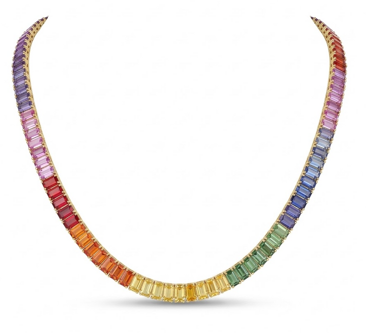 RAINBOW SAPPHIRE NECKLACE