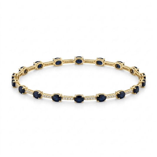 Pulsera zafiro y diamantes