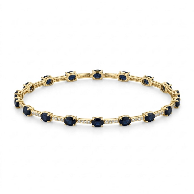 Pulsera zafiro y diamantes