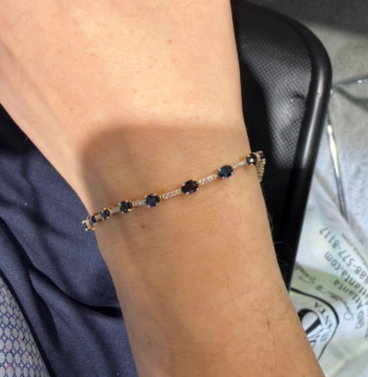 Pulsera zafiro y diamantes