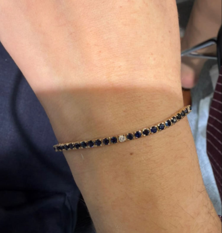 Pulsera zafiros y diamante