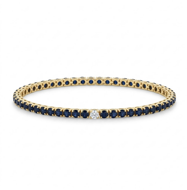 Pulsera zafiros y diamante