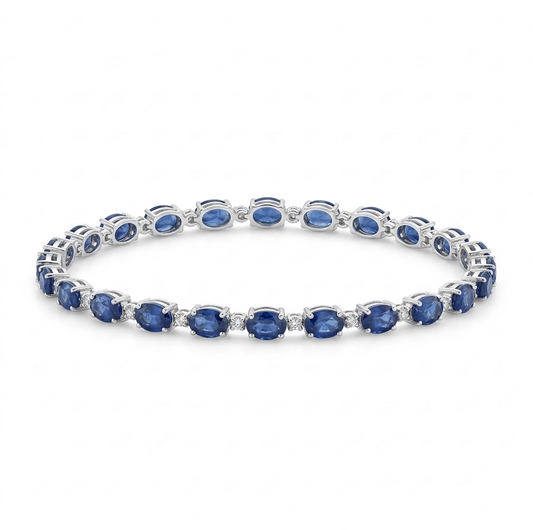 PULSERA ZAFIRO Y DIAMANTES