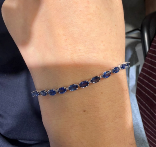 PULSERA ZAFIRO Y DIAMANTES