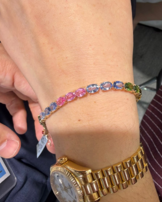 PULSERA ZAFIROS RAINBOW