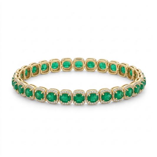 Pulsera Esmeraldas con Diamantes