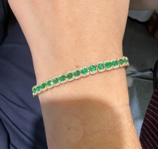 Pulsera Esmeraldas con Diamantes