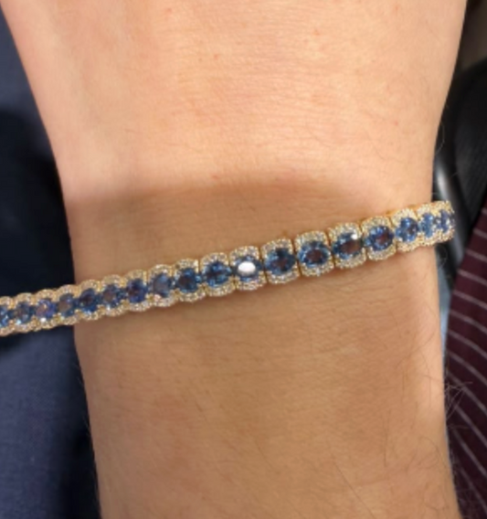 Pulsera de zafiros y diamantes