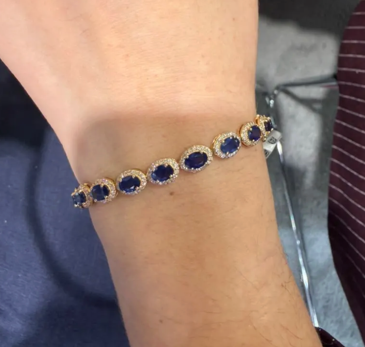 Pulsera zafiros y diamantes