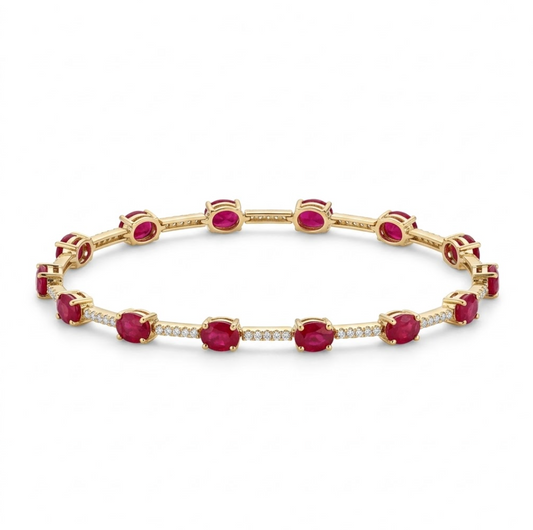 Pulsera Rubíes y diamantes