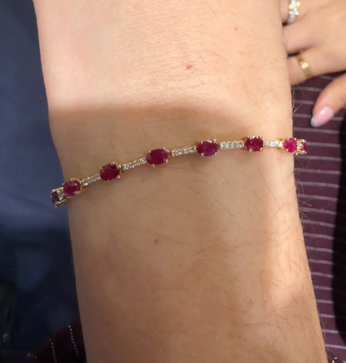 Pulsera Rubíes y diamantes
