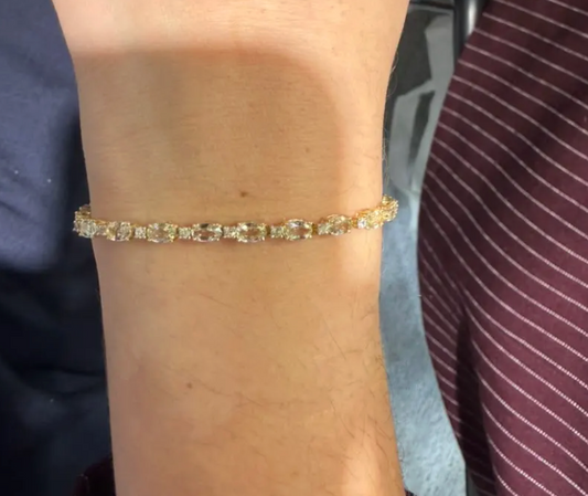 Pulsera Diamantes y Zafiros Amarillos