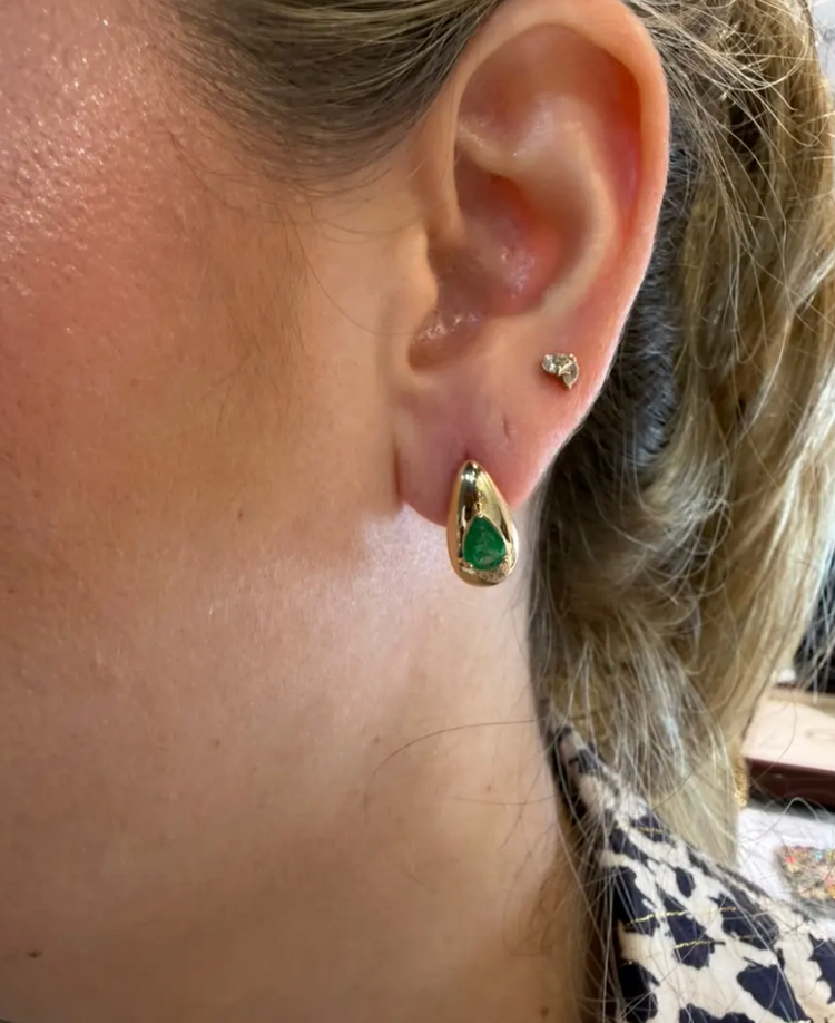 Aretes Drop Esmeralda