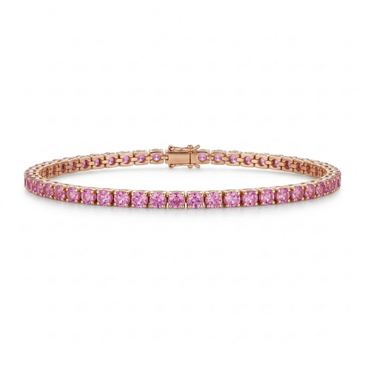 pulsera zafiro rosa