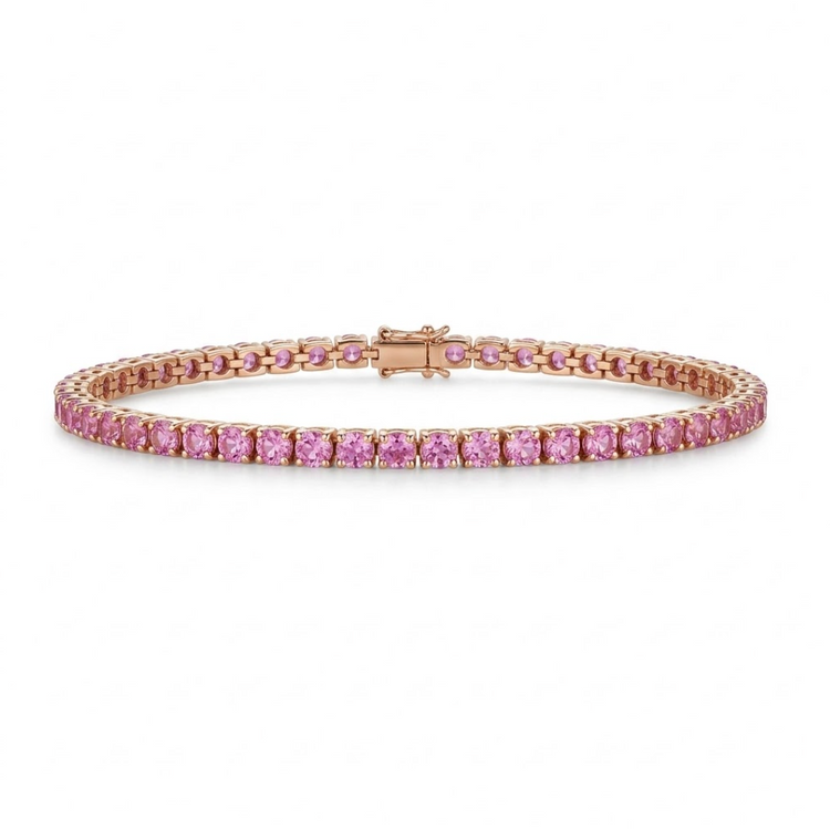 pulsera zafiro rosa