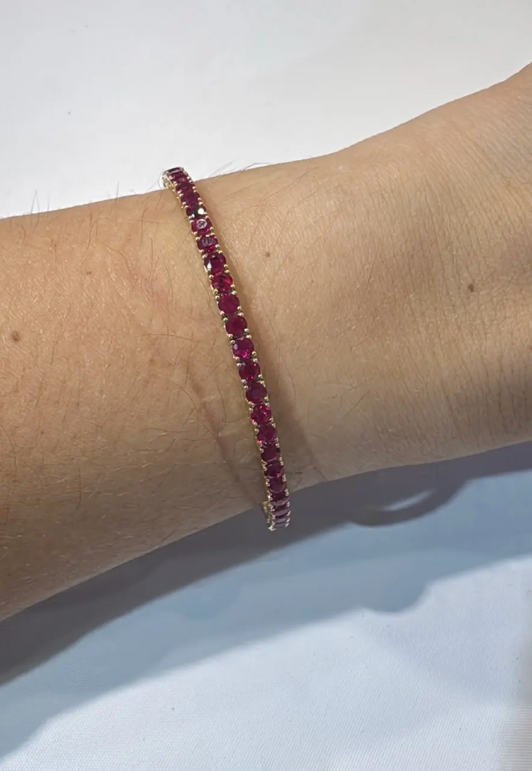 pulsera rubíes