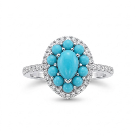 Anillo turquesas