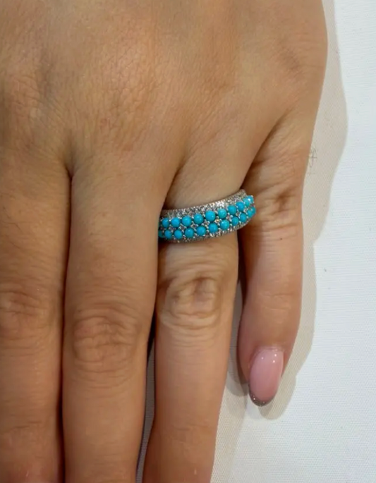 Anillo turquesas