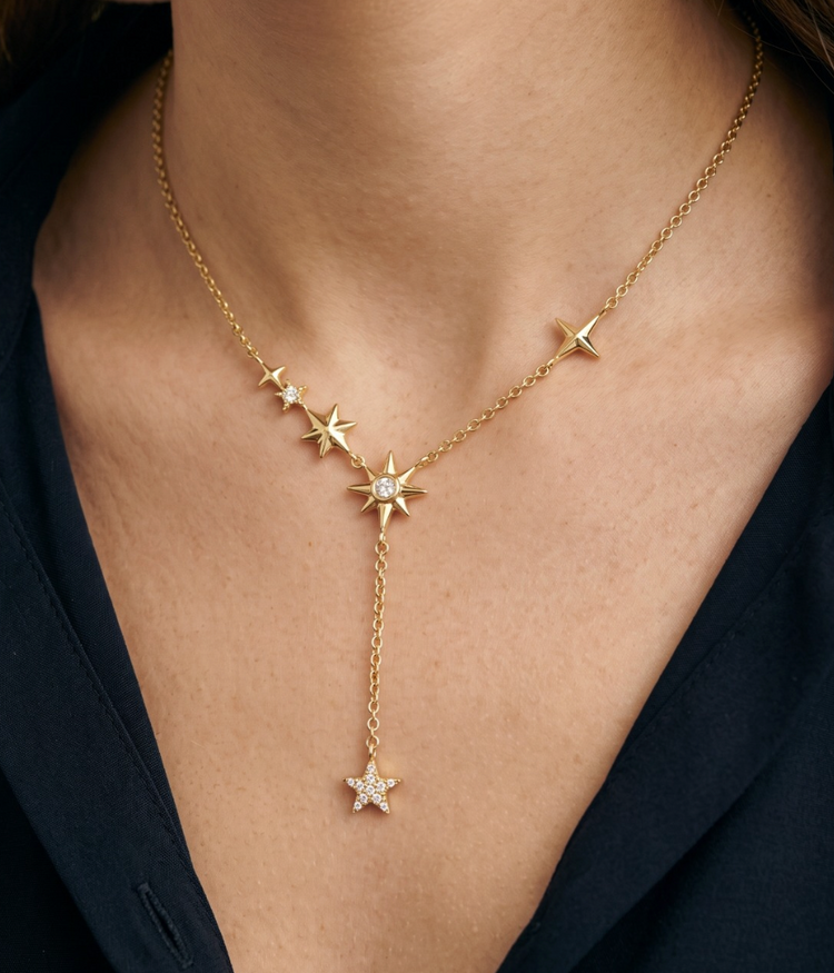 Collar estrellas drop