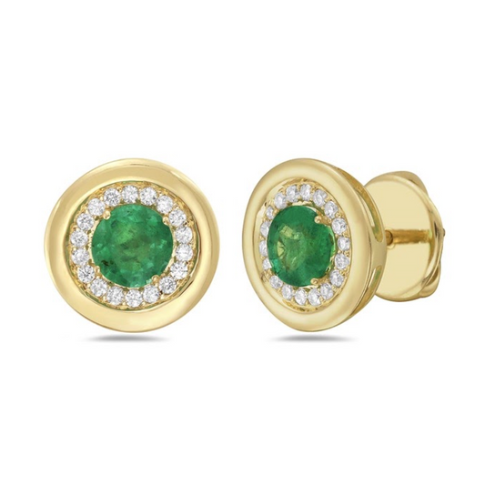 Aretes esmeraldas y diamantes