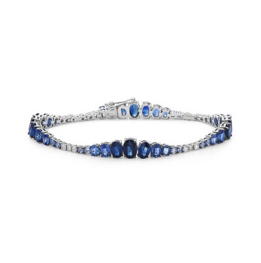 Pulsera zafiros y diamantes