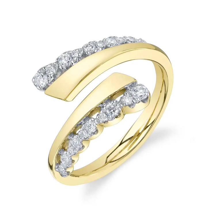 Anillo twist diamantes