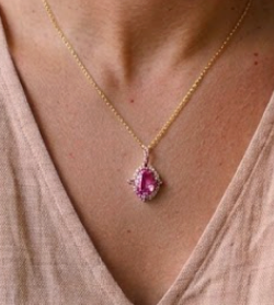 Collar Zafiro rosa