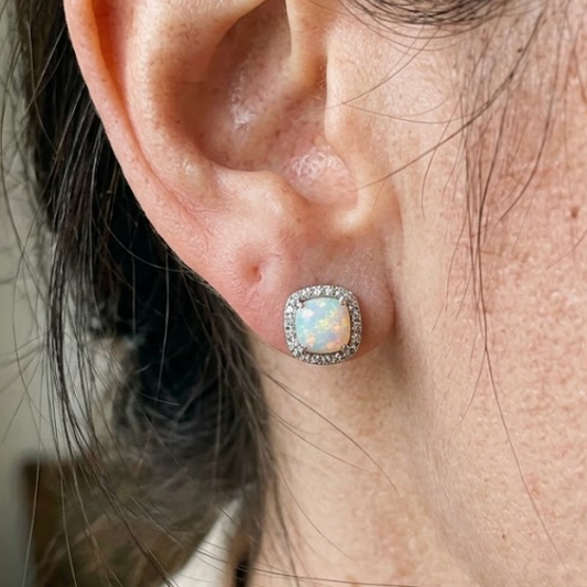 aretes ópalo