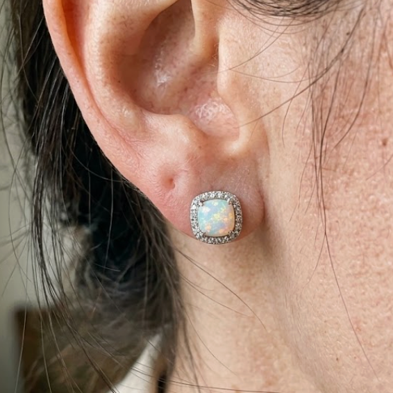 aretes ópalo