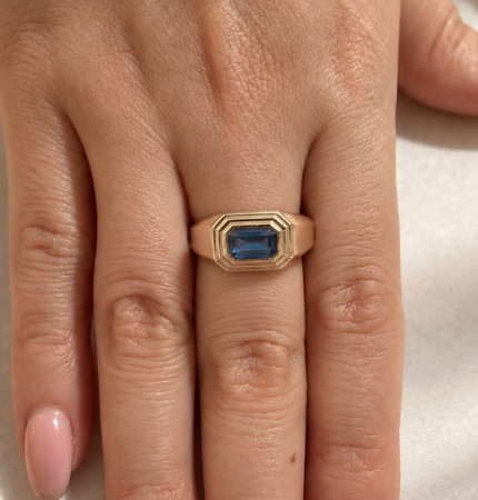 Anillo Chunky Zafiro
