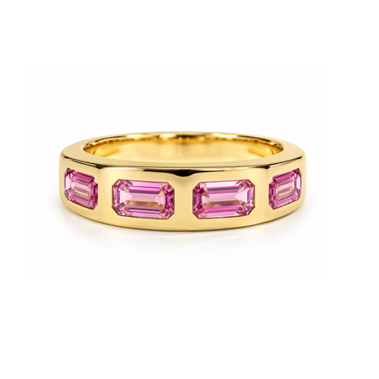 Anillo Zafiro rosa