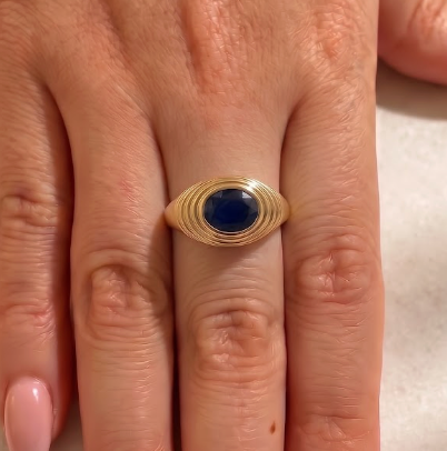 Anillo Chunky Zafiro