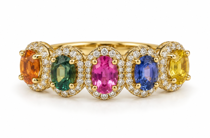 Anillo Rainbow Sapphire