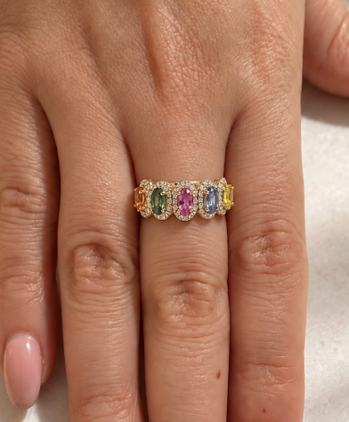 Anillo Rainbow Sapphire