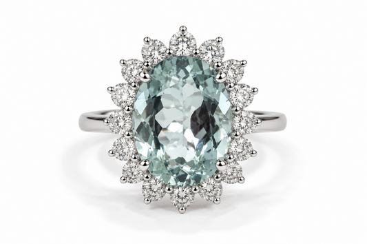 Anillo Aguamarina