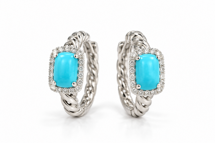 Aretes turquesas
