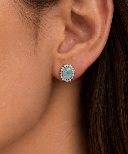 Aretes turmalinas