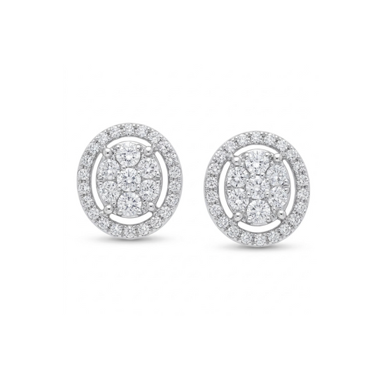 Studs Diamantes con halo
